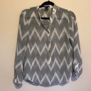 Black and white blouse